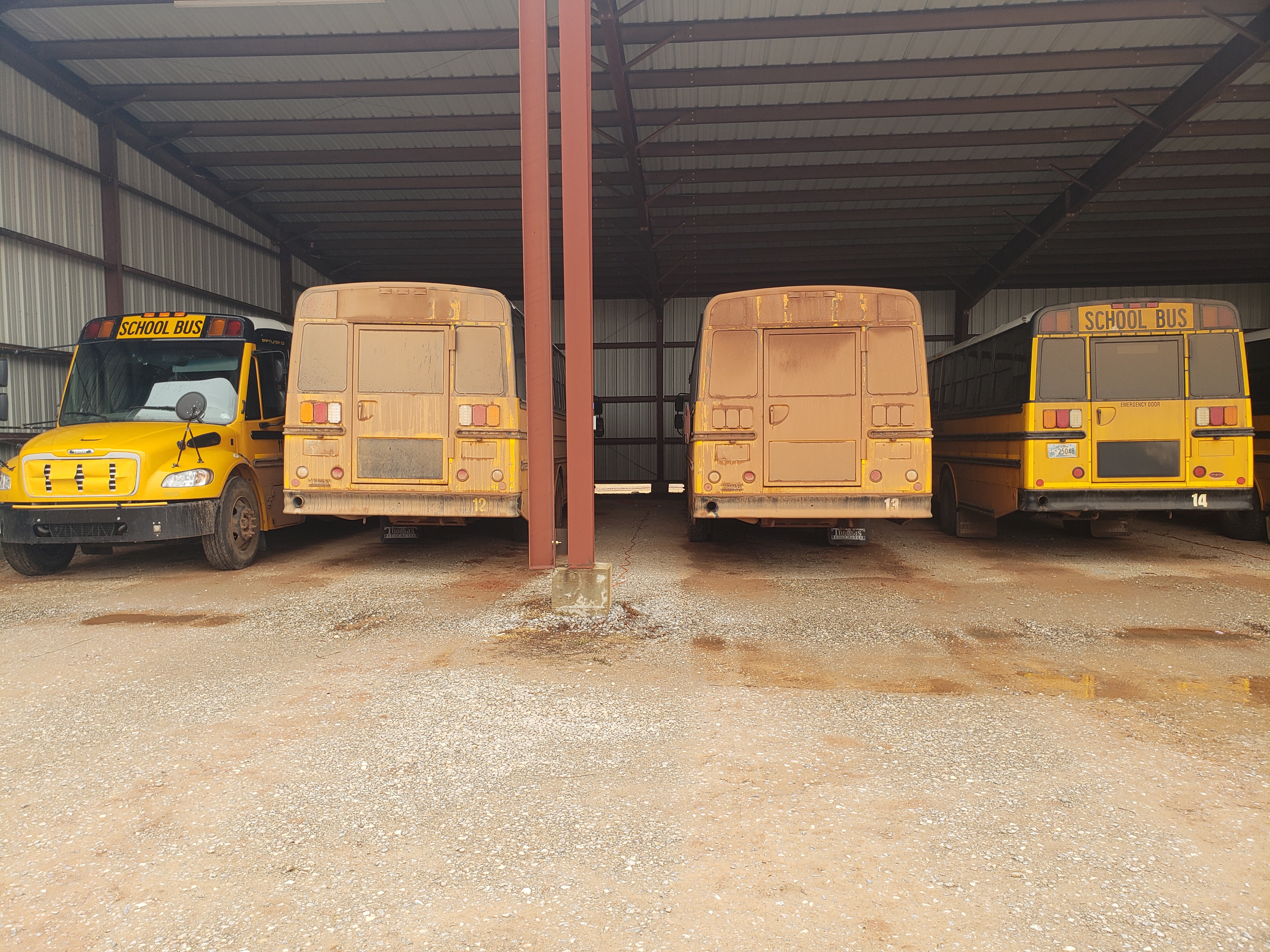 School bus fleet washing job in Piedmont Oklahoma